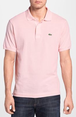Lacoste Regular Fit Piqué Polo in Pink