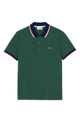 Lacoste Regular Fit Stretch Piqué Polo in Sequoia