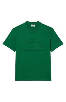 Lacoste Relaxed Fit Logo Patch Cotton T-Shirt in Roquette