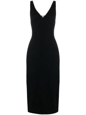 Lacoste ribbed-knit sleeveless dress - Black