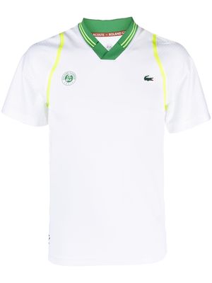Lacoste Roland Garros logo-patch polo shirt - White