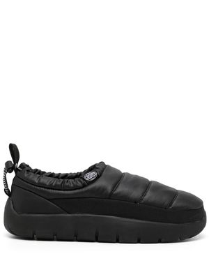 Lacoste Serve padded-design slippers - Black