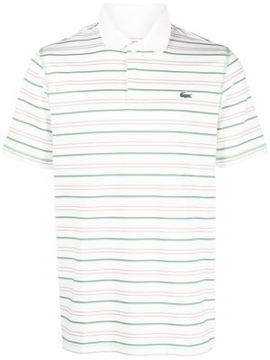 Lacoste short-sleeve striped polo shirt - White