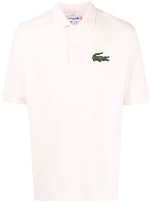 Lacoste short-sleeved crocodile-patch polo shirt - Pink