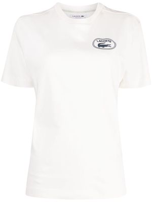 Lacoste Signature-print cotton T-shirt - White