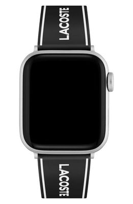 Lacoste Silicone Apple Watch Watchband in Black