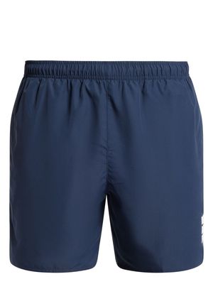 Lacoste slogan-print swim shorts - Blue