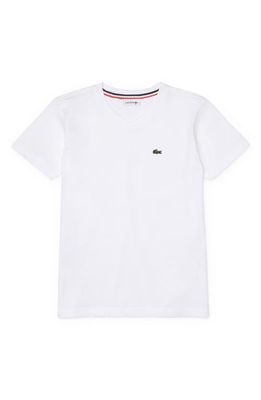 Lacoste Solid V-Neck T-Shirt in White