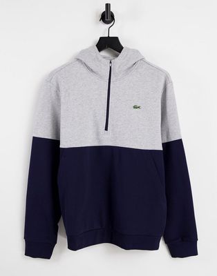 Lacoste Sport color block hoodie-Navy