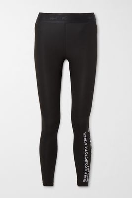Lacoste - Sport Printed Stretch-jersey Leggings - Black