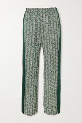 Lacoste - Striped Jacquard-knit Jersey Track Pants - Green