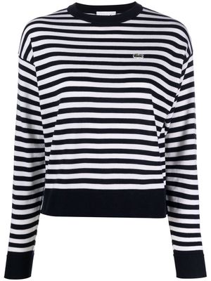 Lacoste striped wool jumper - White
