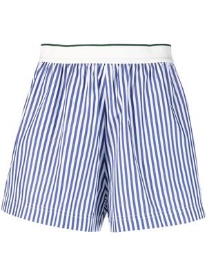 Lacoste stripped elasticated shorts - White