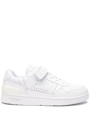 Lacoste T-Clip touch-strap leather sneakers - White