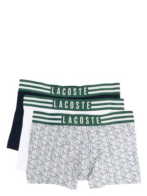 Lacoste three-pack monogram boxer shorts - Blue