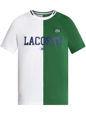 Lacoste two-tone logo-print T-shirt - White