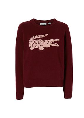 Lacoste x Bandier Croc Cashmere-Wool Sweater