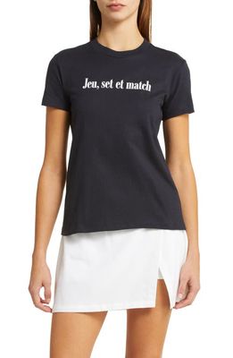 Lacoste x BANDIER Madame Cotton Graphic T-Shirt in El5 Abimes/White