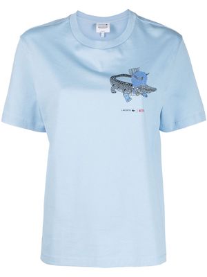 Lacoste x Netflix Bridgerton cotton T-shirt - Blue