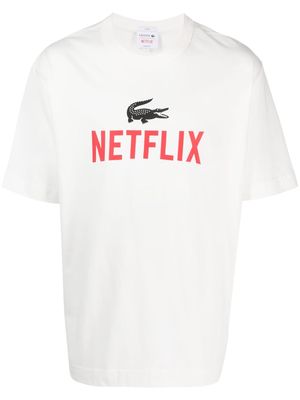 Lacoste x Netflix cotton T-shirt - White