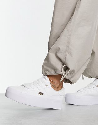 Lacoste Ziane Platform Sneakers In White