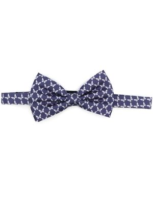 Lady Anne butterfly-print silk bow tie - Blue
