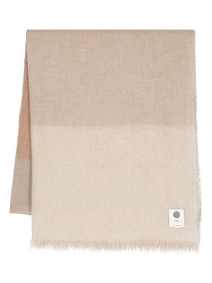 Lady Anne colour-block cashmere scarf - Neutrals