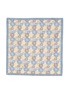 Lady Anne floral-print silk scarf - Blue
