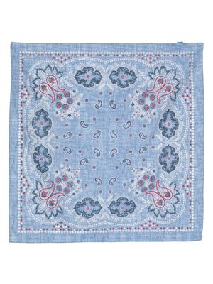 Lady Anne paisley-print handkerchief - Blue