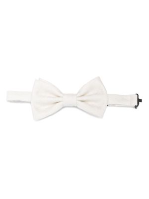 Lady Anne patterned-jacquard bow tie - White