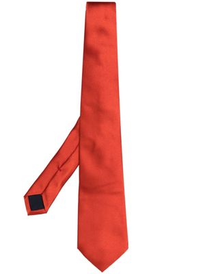 Lady Anne pointed-tip silk tie - Orange