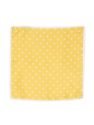 Lady Anne polka dot-print silk handkerchief - Yellow