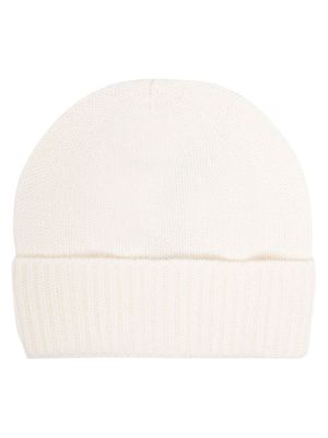 Lady Anne ribbed-knit cashmere beanie - White