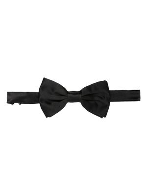 Lady Anne satin silk bow tie - Black