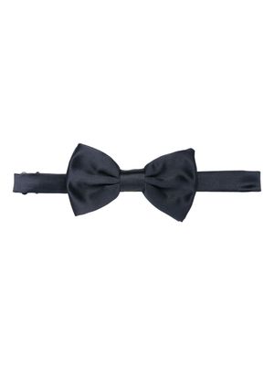 Lady Anne satin silk bow tie - Blue