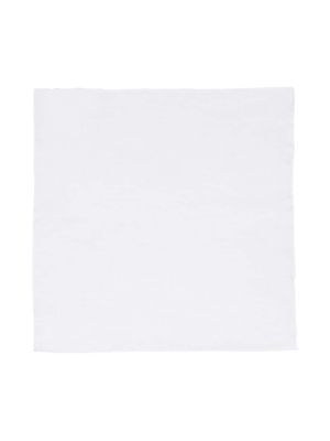 Lady Anne slub-texture linen handkerchief - White