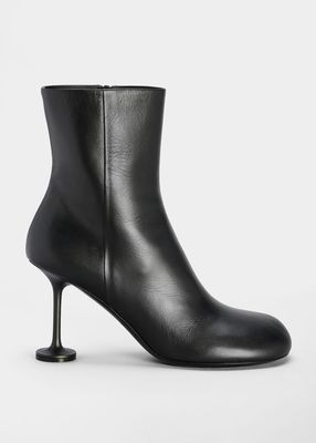 Lady Leather Pedestal Booties