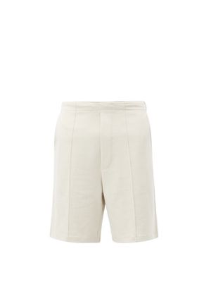 Lady White Co. - Front-seam Cotton-blend Jersey Track Shorts - Mens - Cream