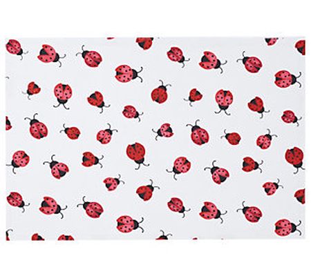 Ladybug Pattern Spring Placemat, Set of 6 by Va lerie