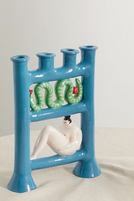 Laetitia Rouget - Eve Ceramic Candle Holder - Blue