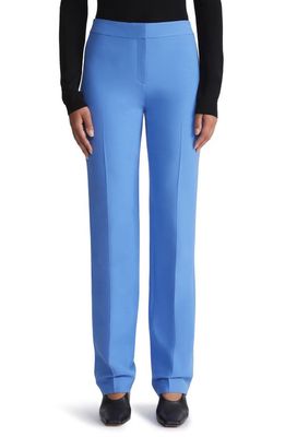 Lafayette 148 New York Barrow Wool & Silk Crepe Pants in Blue Iris