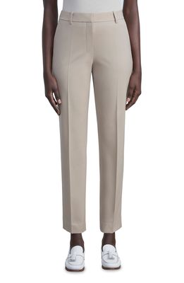 Lafayette 148 New York Clinton Stretch Virgin Wool Ankle Pants in Taupe