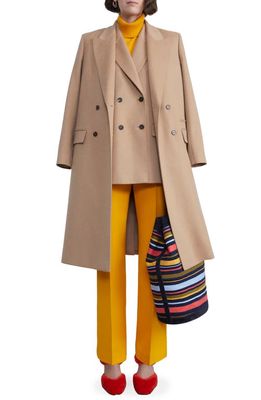 Lafayette 148 New York Double Breasted Camel Hair Coat