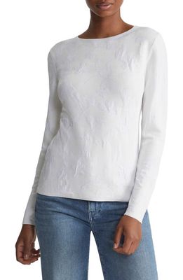 Lafayette 148 New York Floral Jacquard Sweater in Cloud