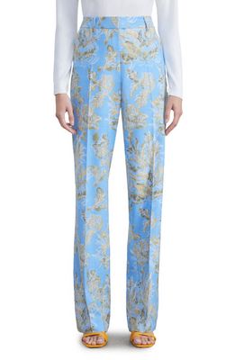 Lafayette 148 New York Gates Floral Frost Print Pants in Cool Blue Multi