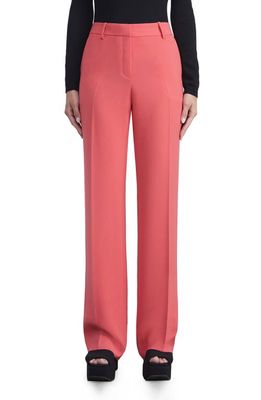 Lafayette 148 New York Gates Wide Leg Pants in Vibrant Coral