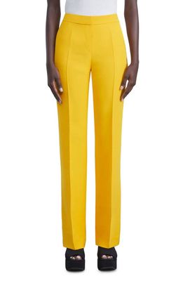 Lafayette 148 New York Gates Wool & Silk Crepe Flared Pants in Golden Yellow