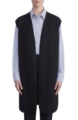 Lafayette 148 New York Open Front Wool Vest in Black