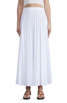 Lafayette 148 New York Pleated Poplin Skirt in White