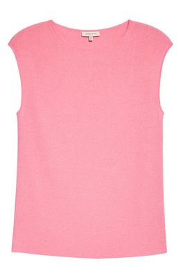 Lafayette 148 New York Sleeveless Rib Sweater Shell in Pink Madder
